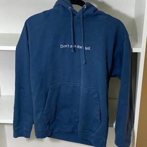 FAMT Don't ask don't tell Hoodie, Blue, Size XS